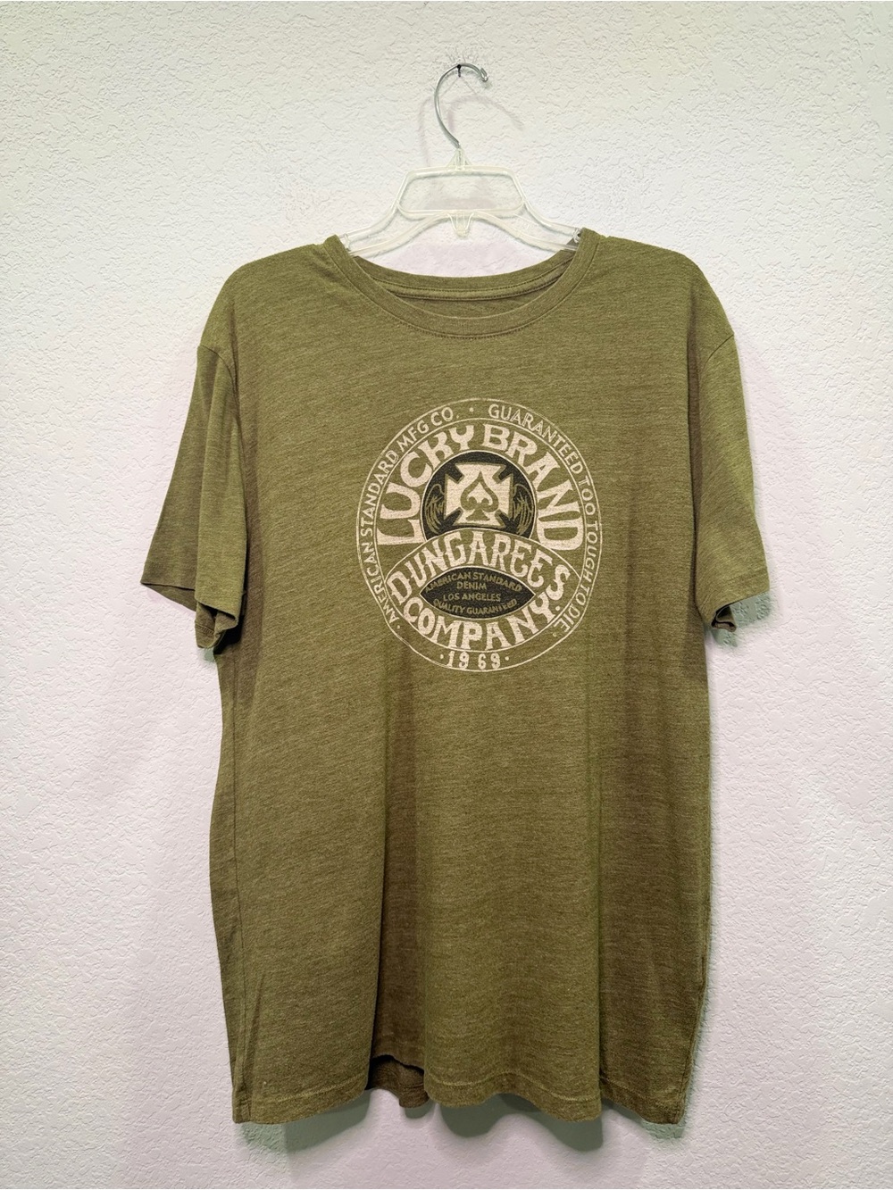 Lucky Brand Olive Green Short Sleeve Graphic Tee - L